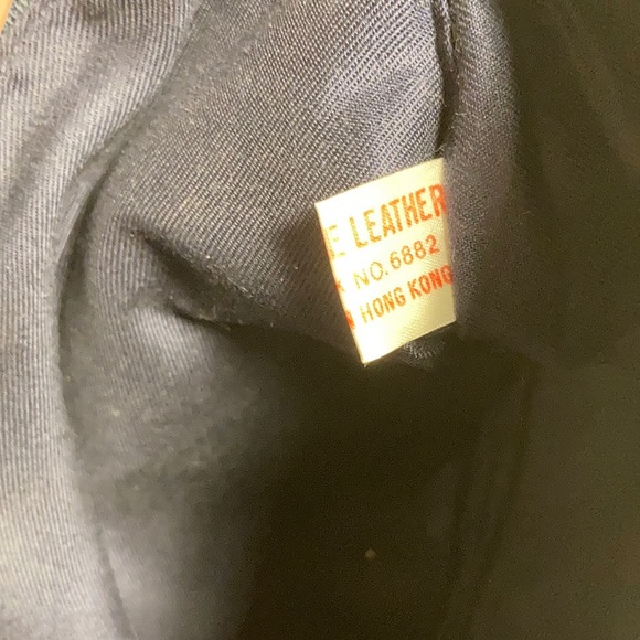 CLOSING SALE Vintage Leather Clutch - Navy Blue - Picture 5 of 5